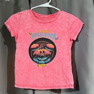 Disney Mickey Pumpkin Happy Halloween Kids Pink T-Shirt 2023 Medium 7/8